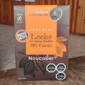 CHOCOLATE LECHE SIN AZUCAR 39% CACACO NEUCOBER